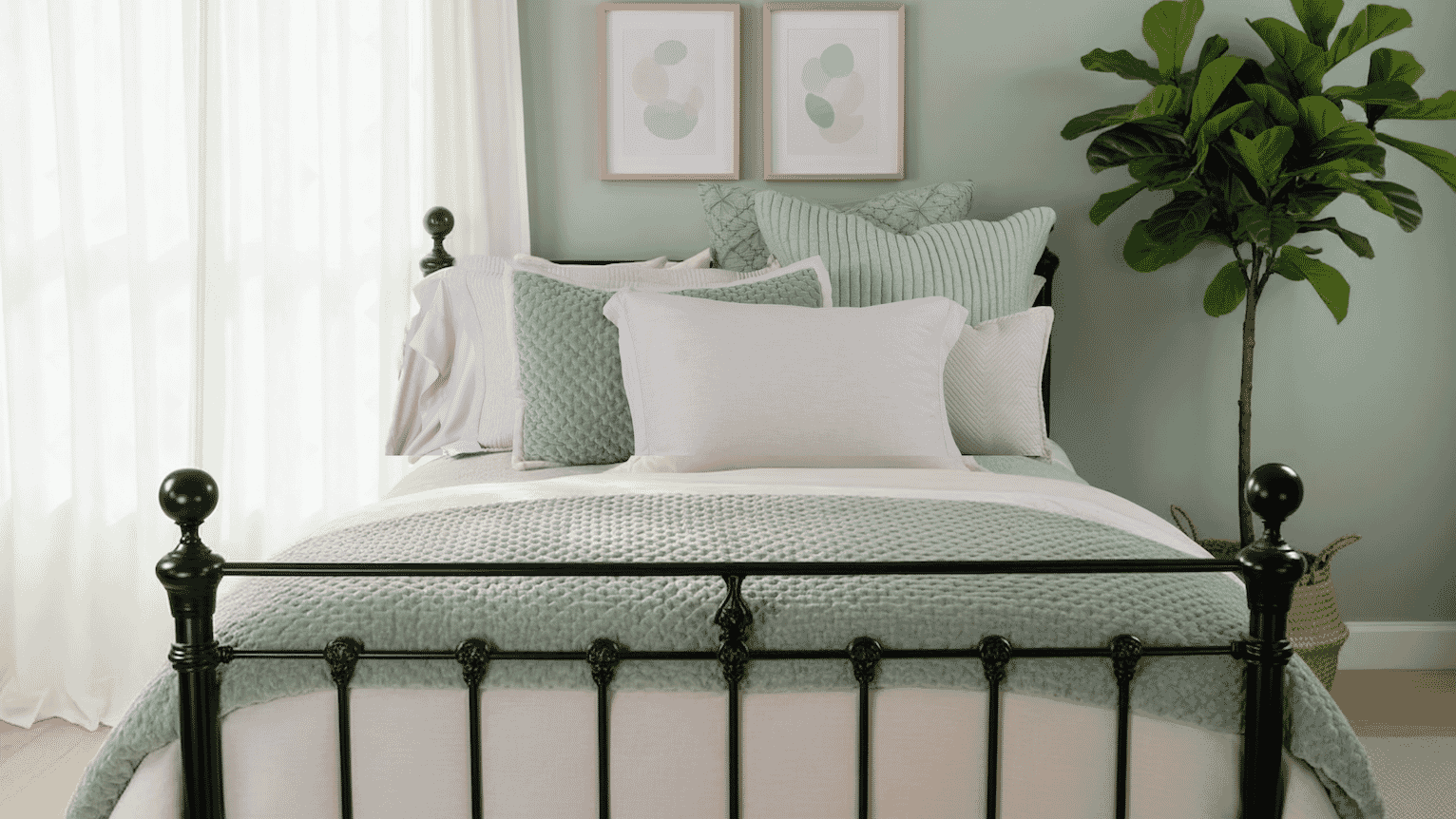 Celadon Calm Queen Bed