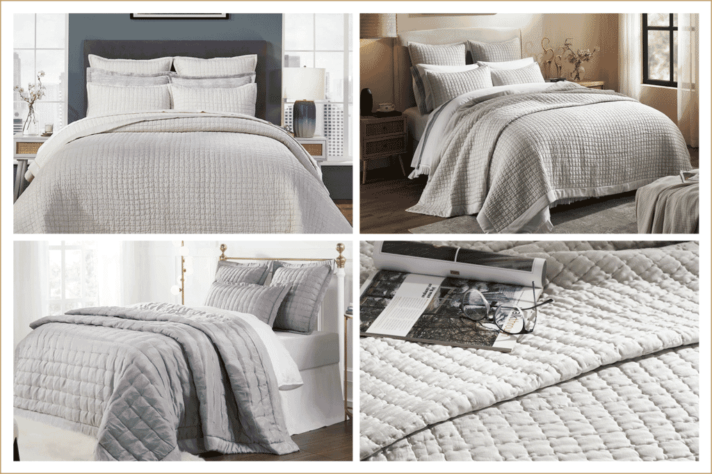 Is Silk Bedding Right for You? What to Know Before You Buy - Orchids Lux Home Stylish silk bedding collection with quilted textures in neutral shades for modern bedroom decor.