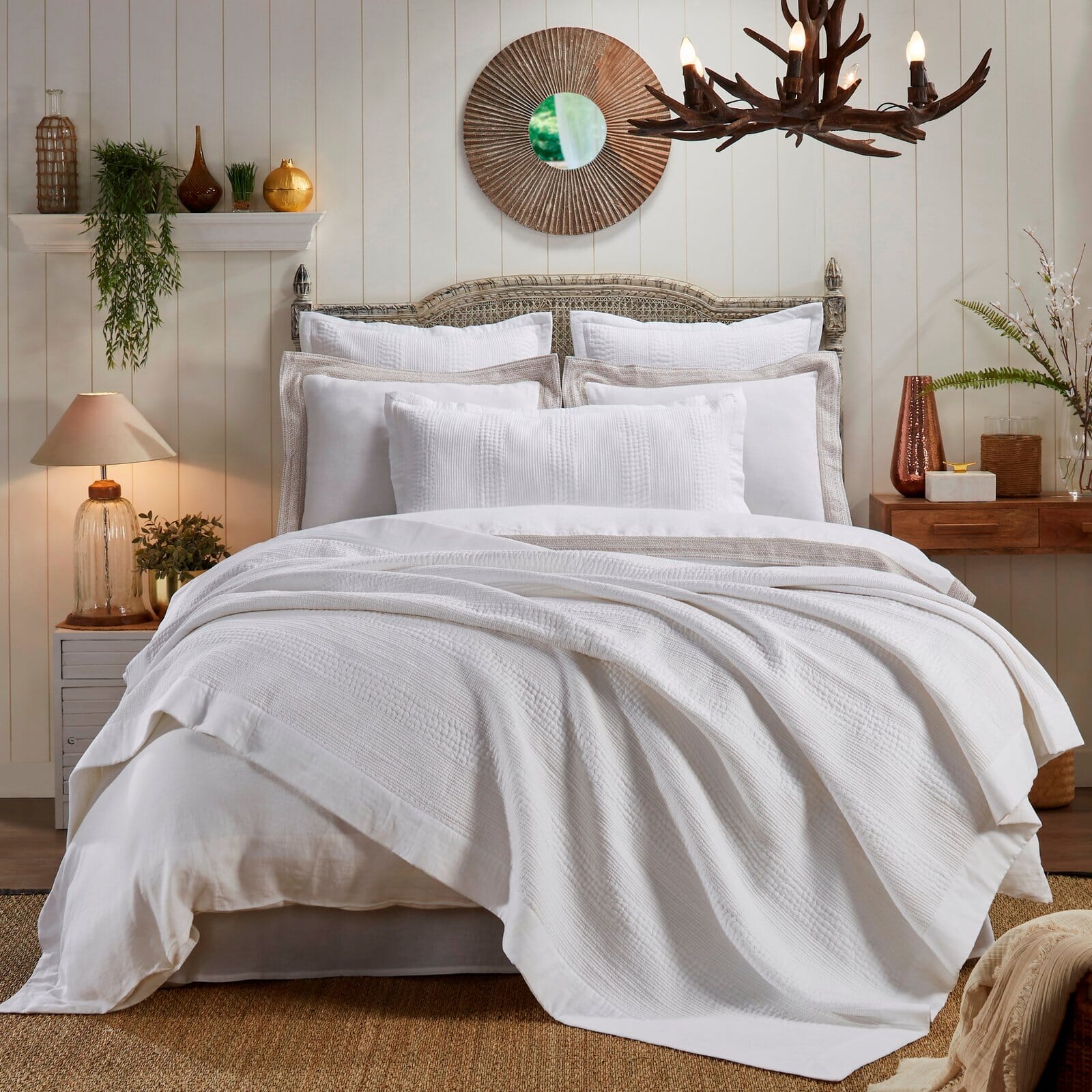 Laysan Quilted Cotton Coverlet