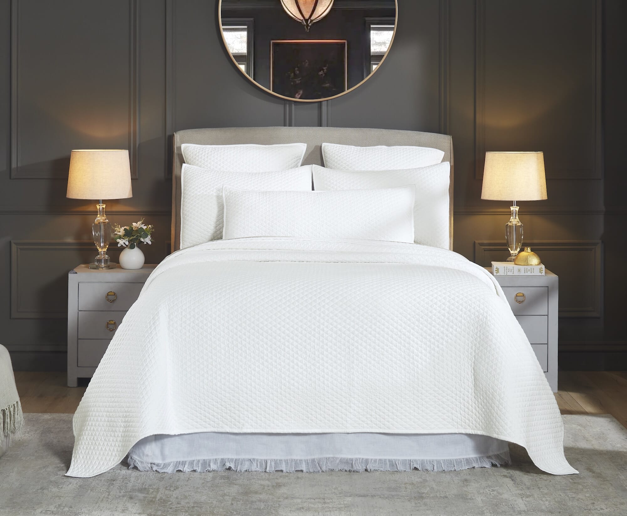 Merida Lyocell Diamond Quilted Coverlet