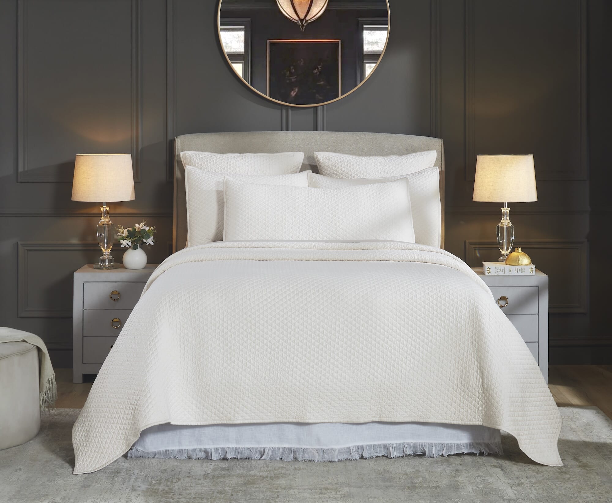 Merida Lyocell Diamond Quilted Coverlet