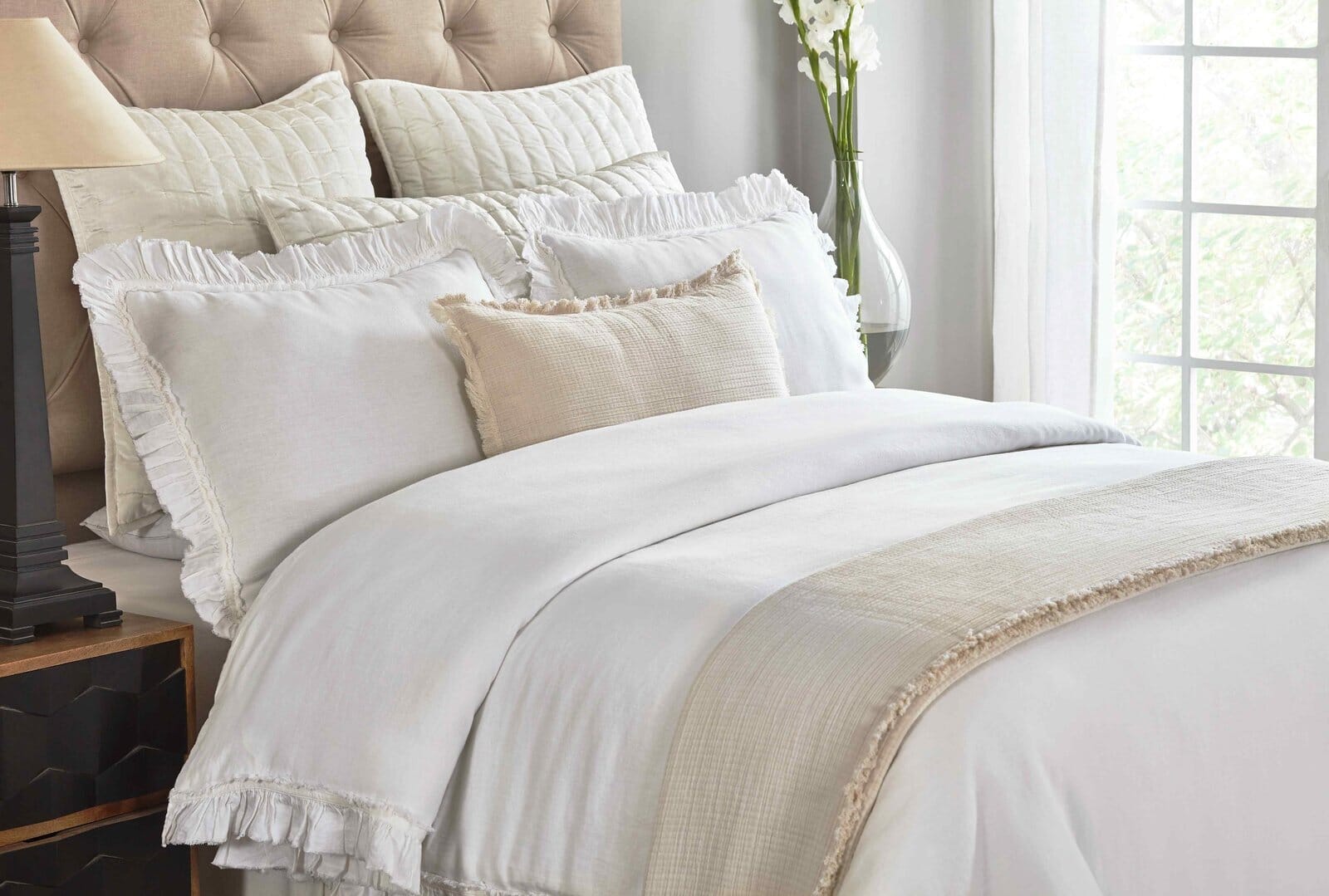 Ruffle European Linen Duvet Cover