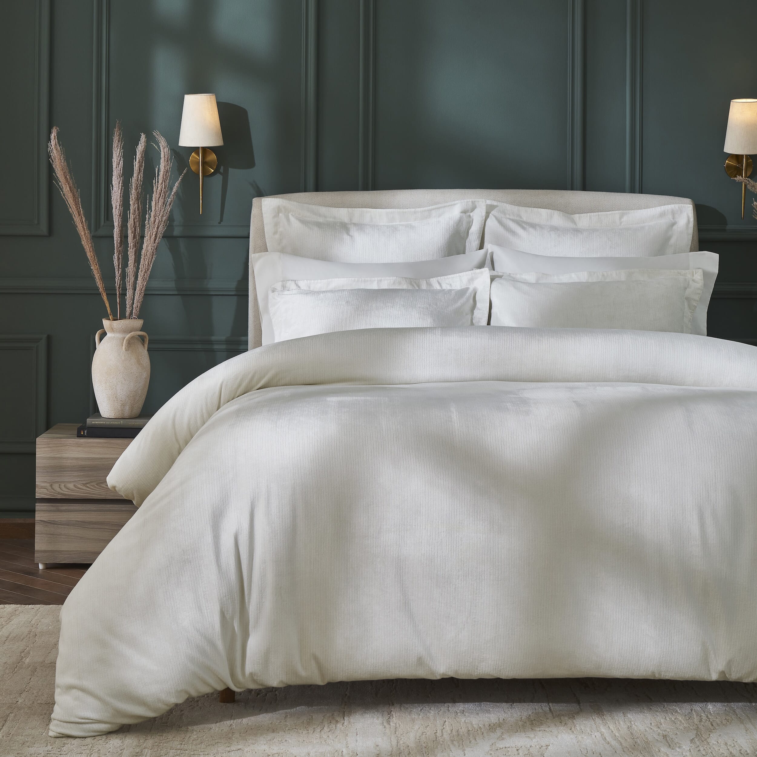 Milano Channel Stitch Velvet Duvet Cover