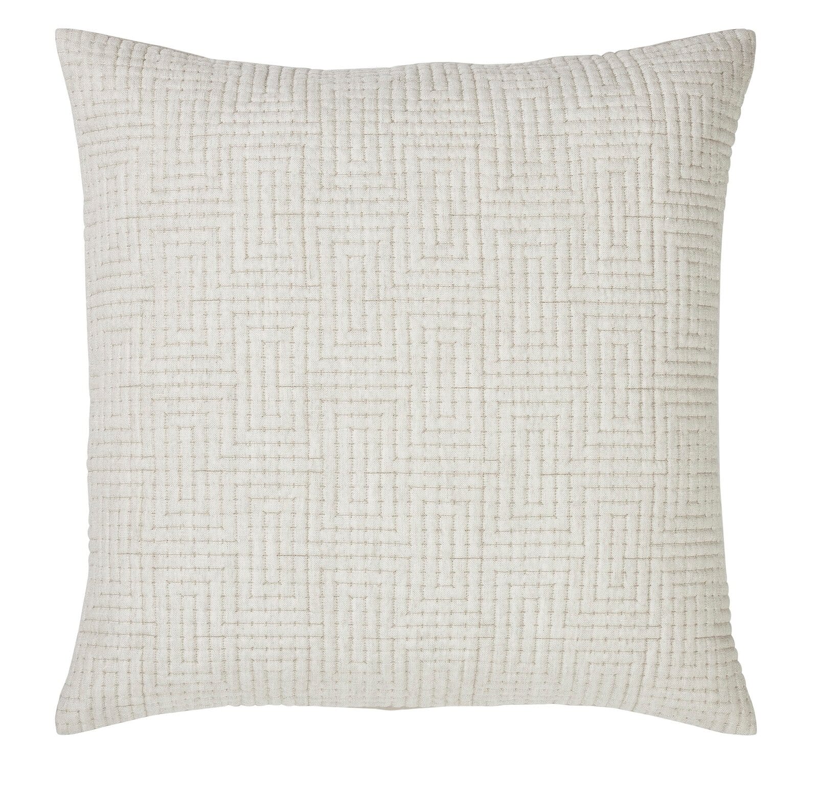 Maze Geometric Linen Coverlet Sham