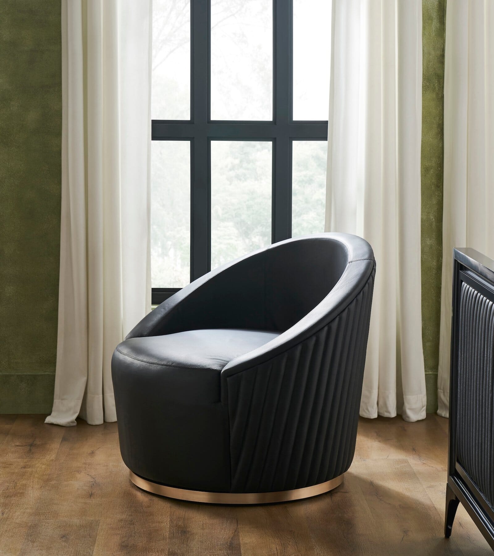 Dawson Leather Swivel Chair