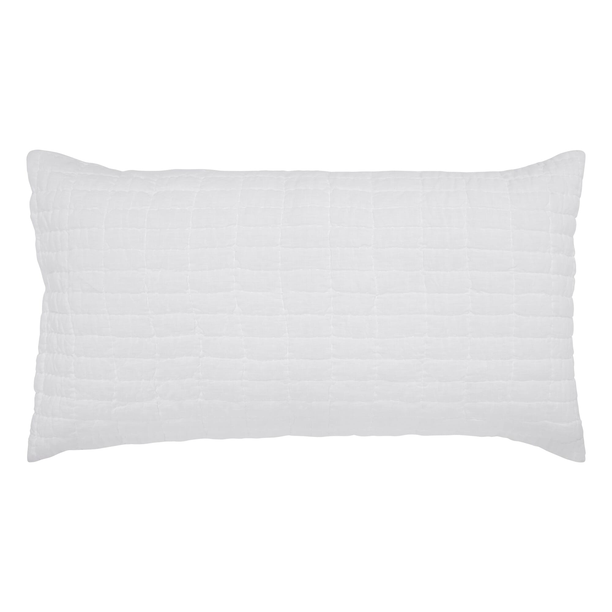 Logan Grid European Linen Quilt Sham