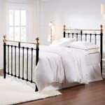 Castile Metal Bed Satin Black With Brass Castile Metal Bed Satin Black With Brass