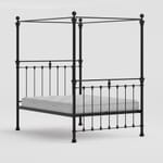 Four Poster Castile Metal Bed Solo Satin Black Four Poster Castile Metal Bed Solo Satin Black