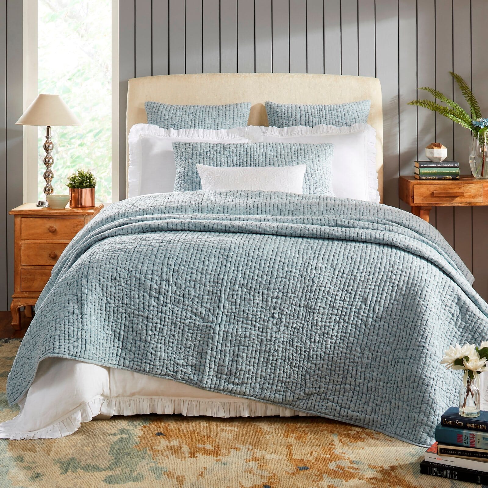 Bella Stone Washed Cotton Quilt - Clearance