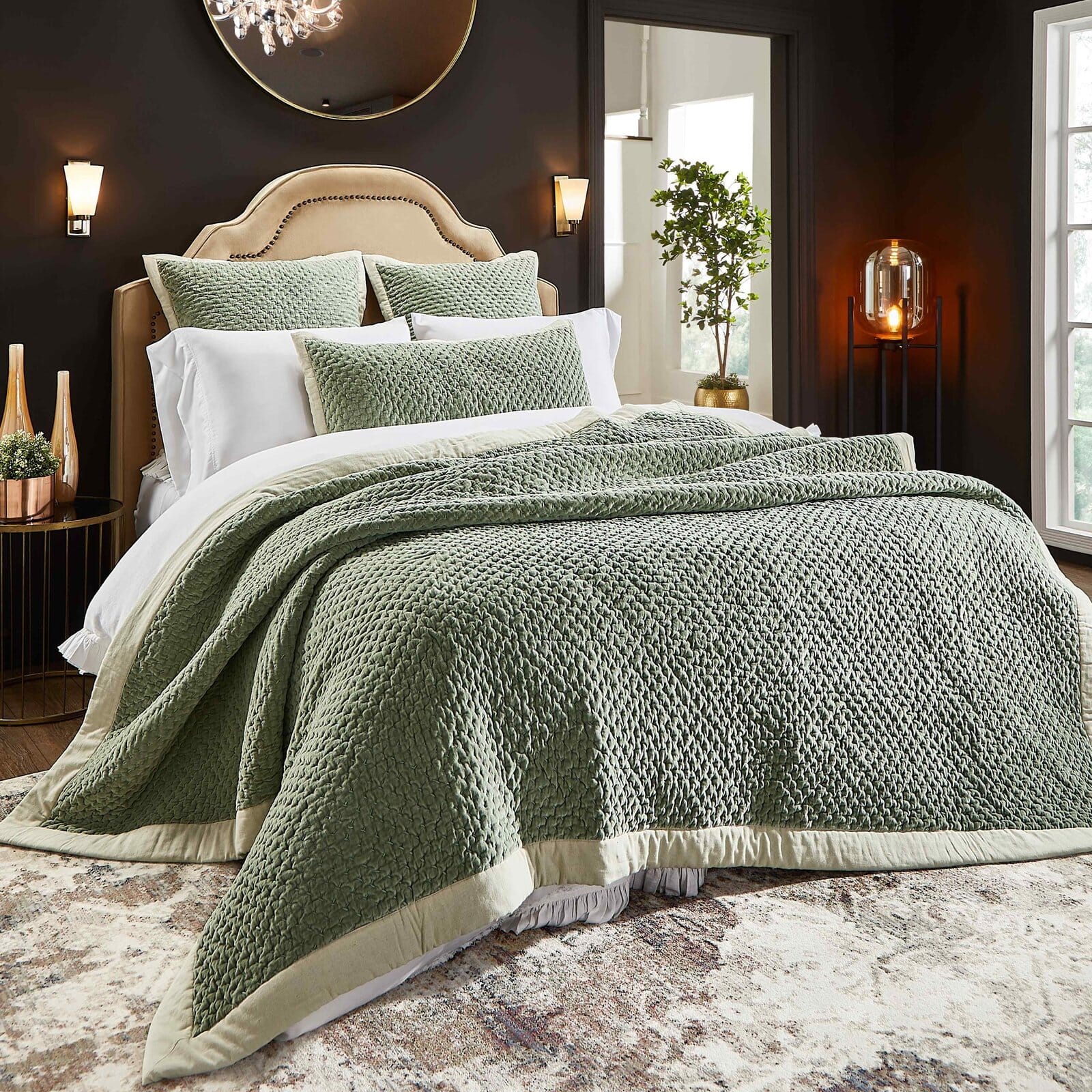 Maui Cross Stitch Velvet Quilt