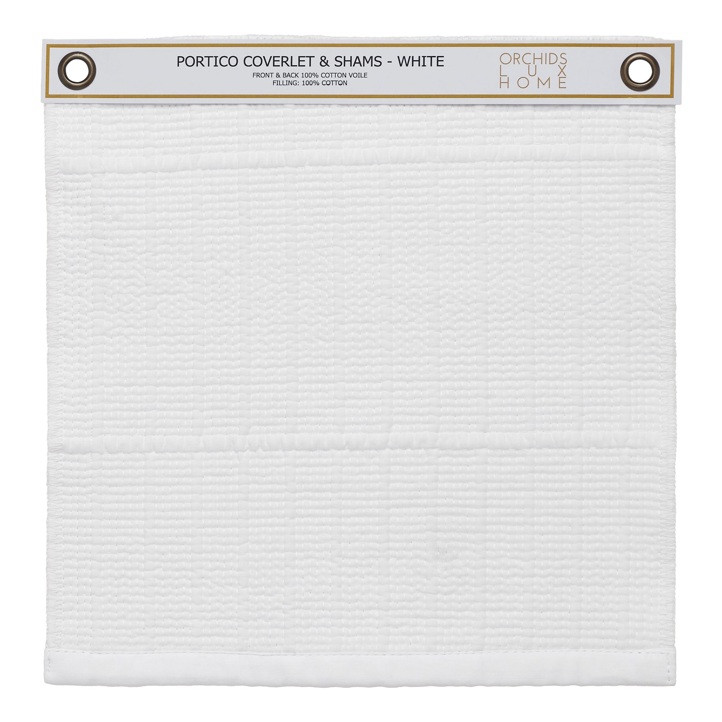 Portico Cotton Quilted Coverlet Swatch