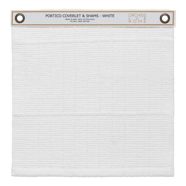 Portico Cotton Quilted Coverlet Swatch - Orchids Lux Home