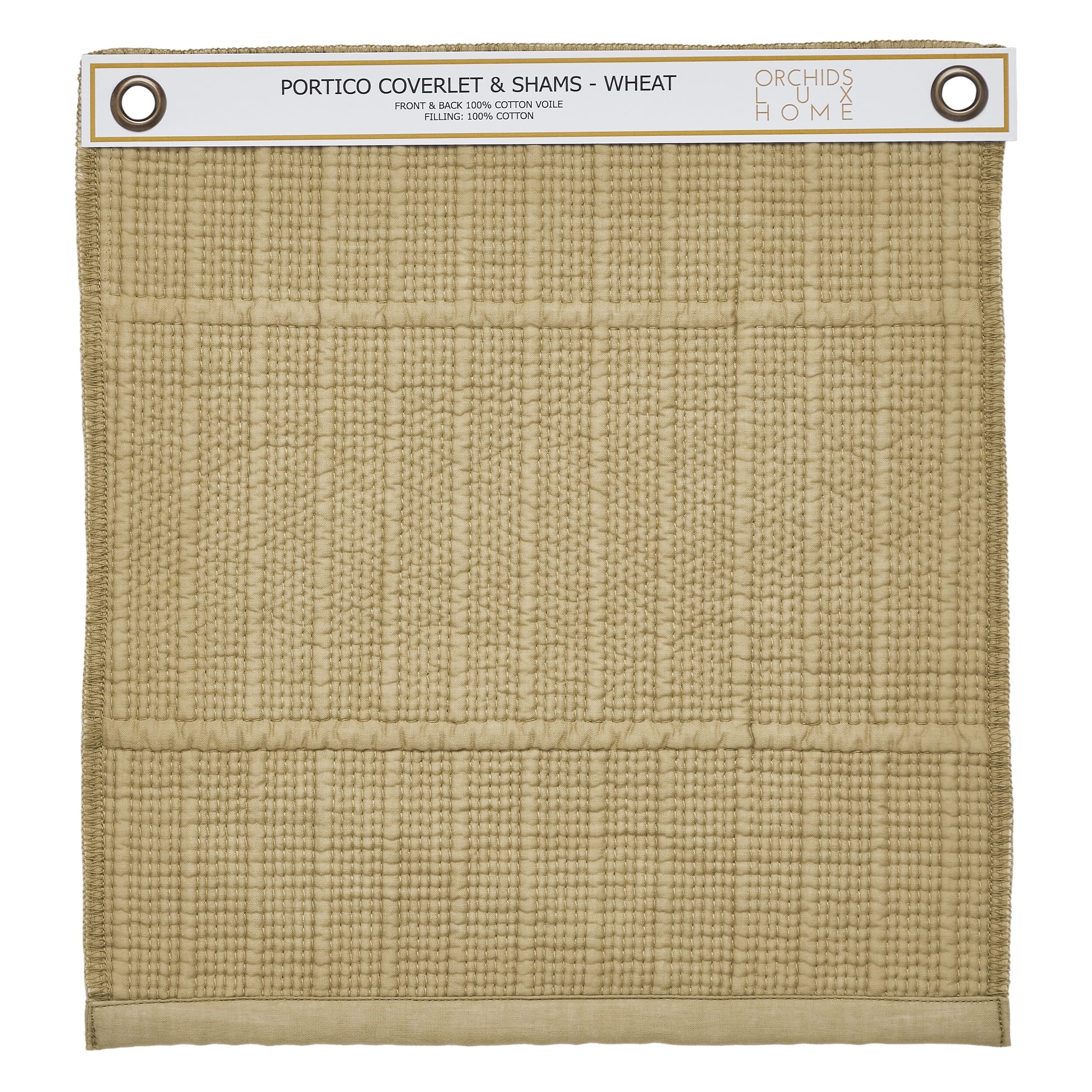 Portico Cotton Quilted Coverlet Swatch