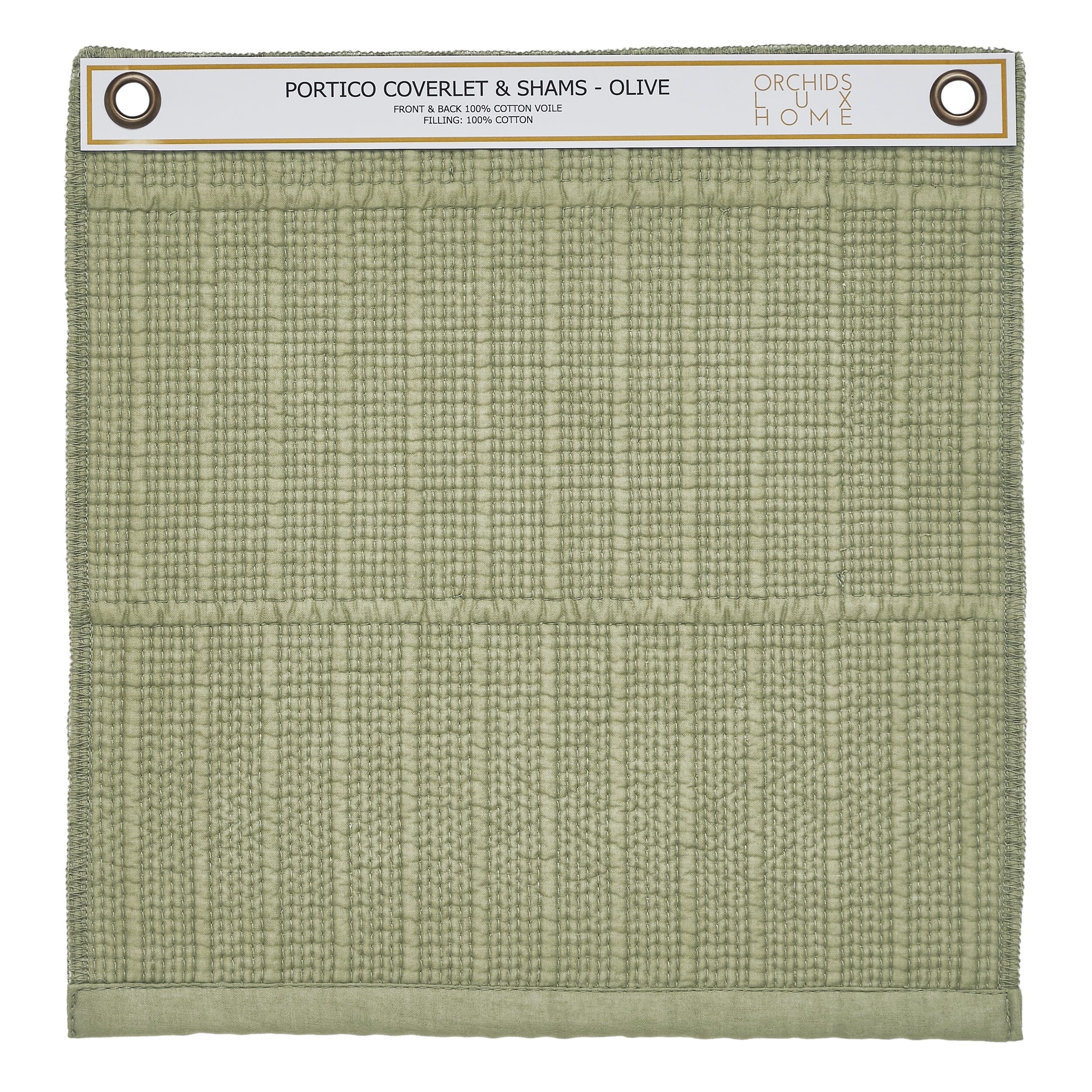 Portico Cotton Quilted Coverlet Swatch