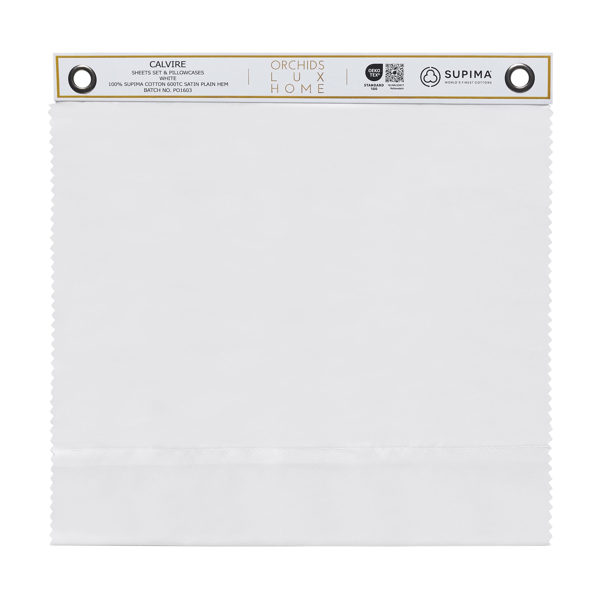 Calvire Supima Cotton 600TC Sheet Swatch