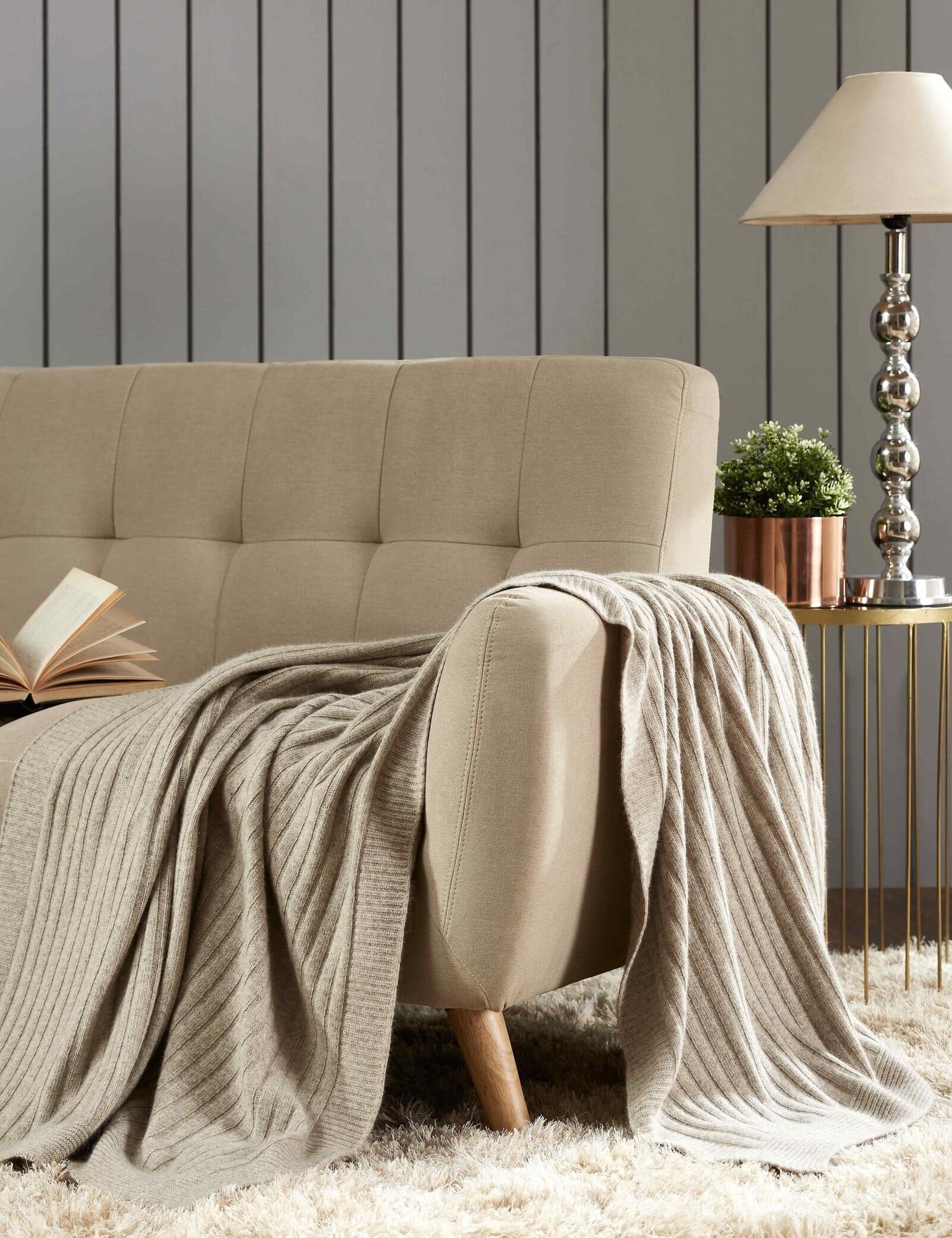 Celestial Rib Knit Throw